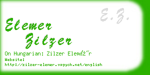 elemer zilzer business card